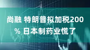 尚融 特朗普拟加税200% 日本制药业慌了